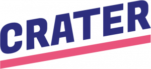 Crater's logotyp. Crater är en webbyrå i Falun, Dalarna